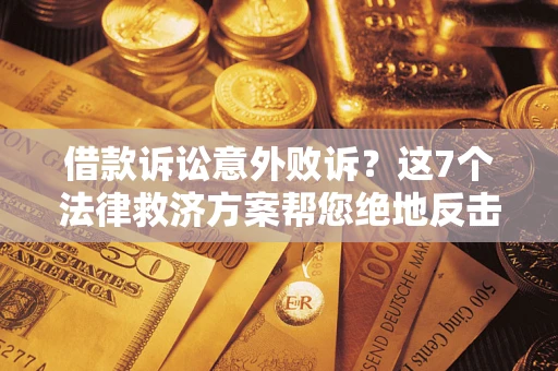 武汉借款诉讼意外败诉？这7个法律救济方案帮您绝地反击！